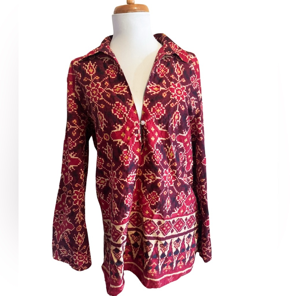 LAUREN Red Tunic Top